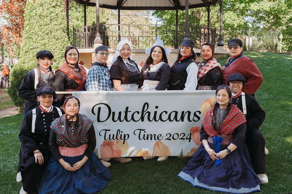 The Dutchicans pose for a photo. They are believed to be the first-ever all-Mexican Dutch Dance team.