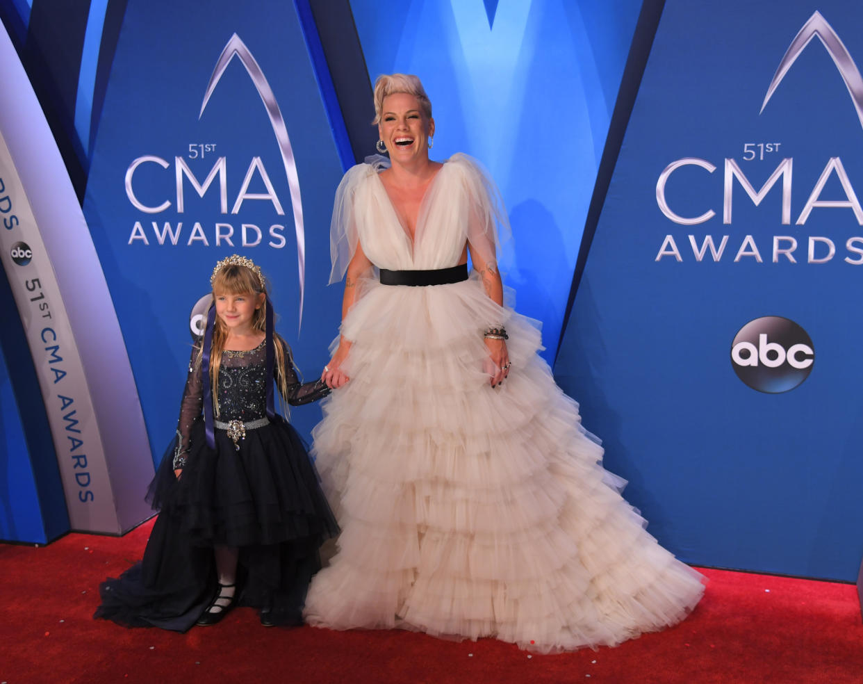 Pink and Willow rocked the CMA Awards red carpet.&nbsp;