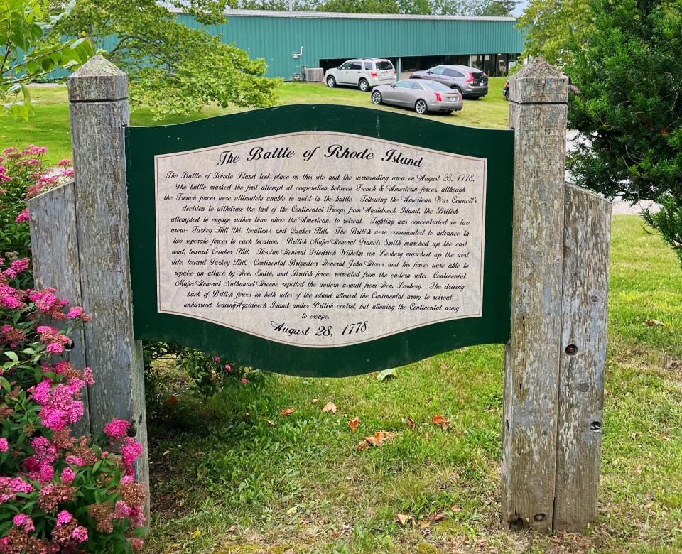 Heritage Park marks the spot of the Battle of Rhode Island.