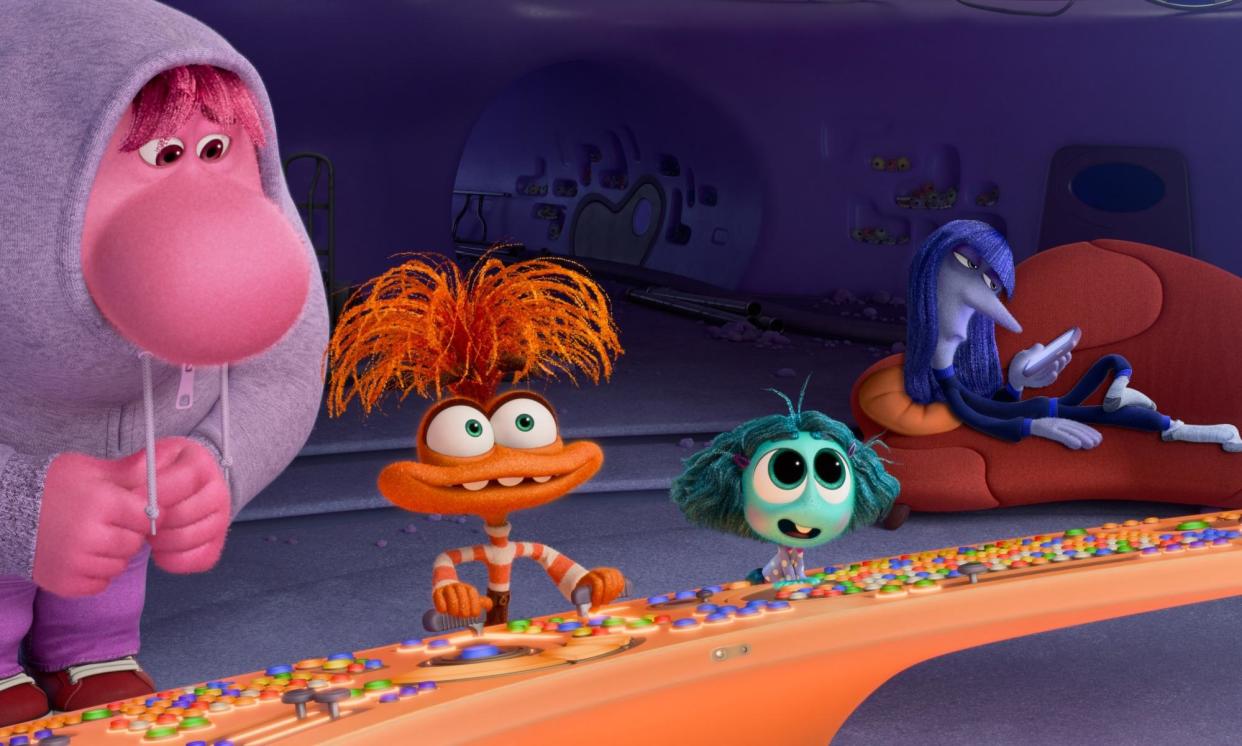 <span>New emotions on the block in Inside Out 2, from left: Embarrassment, Anxiety, Envy and Ennui.</span><span>Photograph: Disney</span>