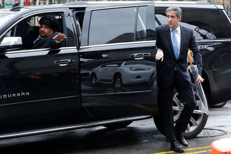 U.S. President Donald Trump's personal lawyer Michael Cohen arrives at federal court in the Manhattan borough of New York City, New York, U.S., April 16, 2018. REUTERS/Shannon Stapleton