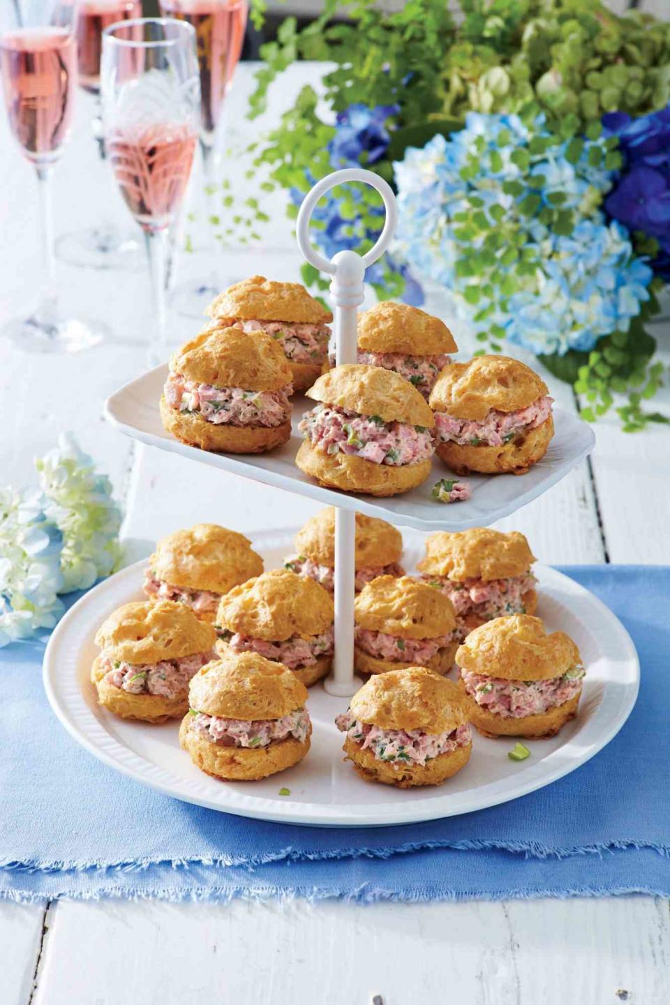 Party Puffs with Ham Salad