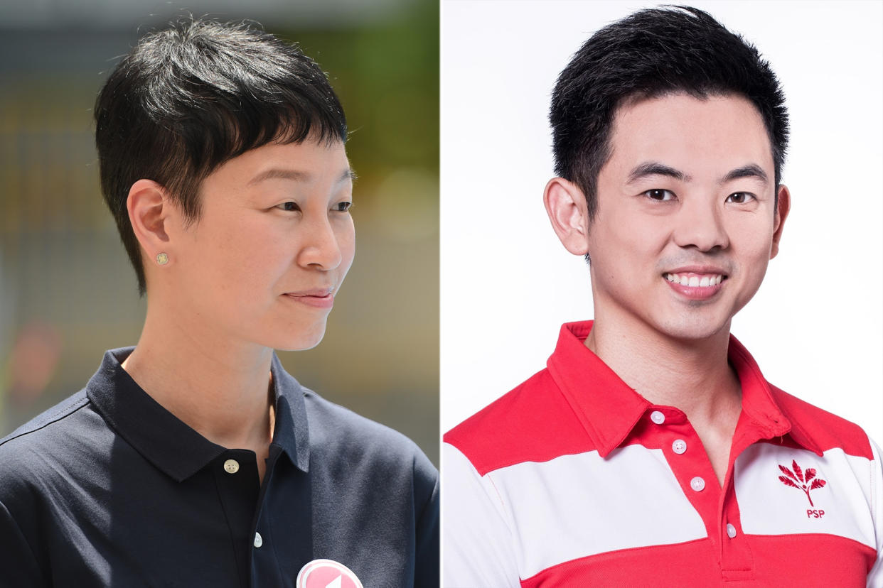 Michelle Lee (left) of Red Dot United and Terence Soon (right), from the Progress Singapore Party, have both resigned from their respective parties. (PHOTOS: Yahoo News Singapore / Facebook, Terence Soon)