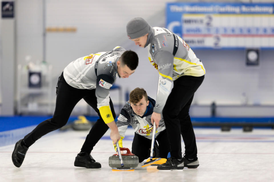 Bruce Mouat pictured in action with his team