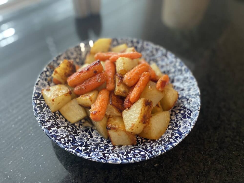 Roasted veggies with miso butter