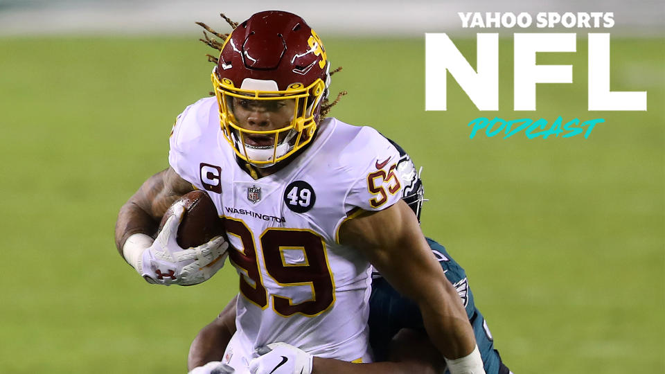 Washington Football Team defensive end Chase Young on Sunday night against the Philadelphia Eagles. (Photo by Mitchell Leff/Getty Images)