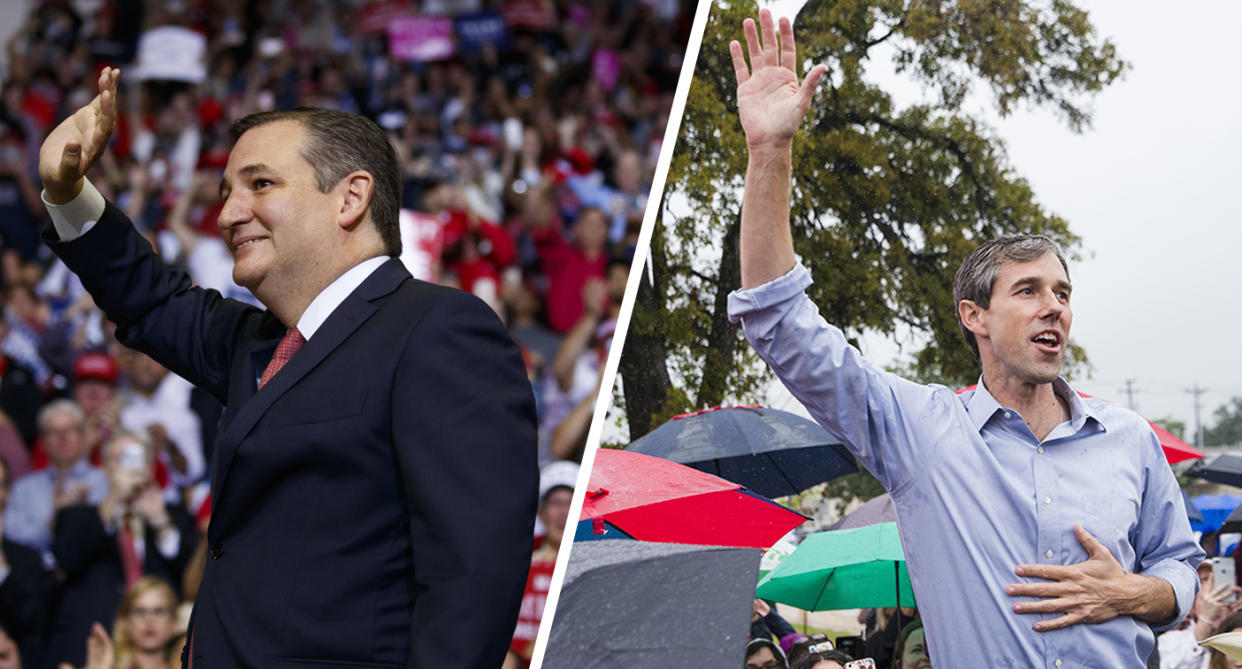 Ted Cruz and Beto O’Rourke (Photos: Evan Vucci/AP, Amanda Voisard/Austin American-Statesman via AP)