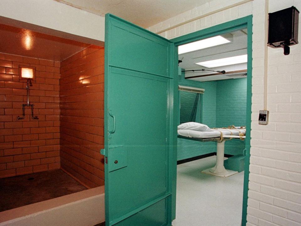 The entrance to a 'death chamber' at the Texas Department of Criminal Justice (Getty)