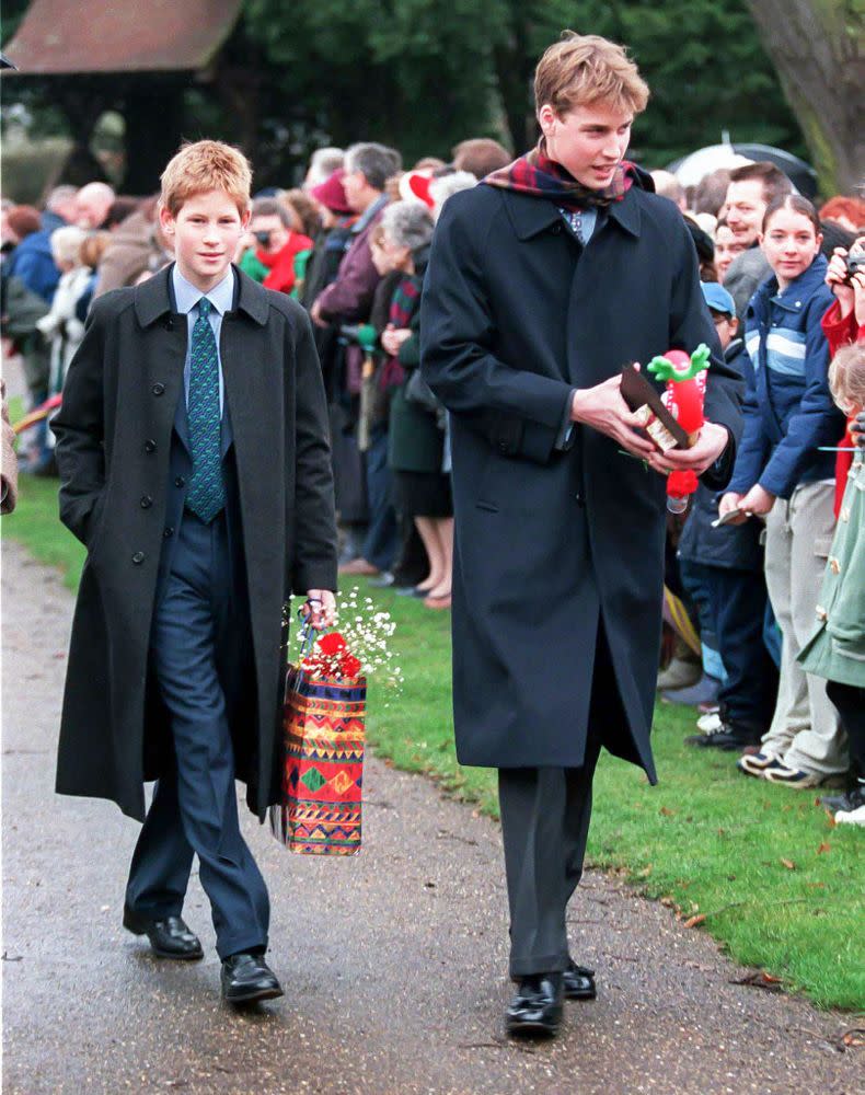 Prince Harry and Prince William in 1998 | UK Press via Getty