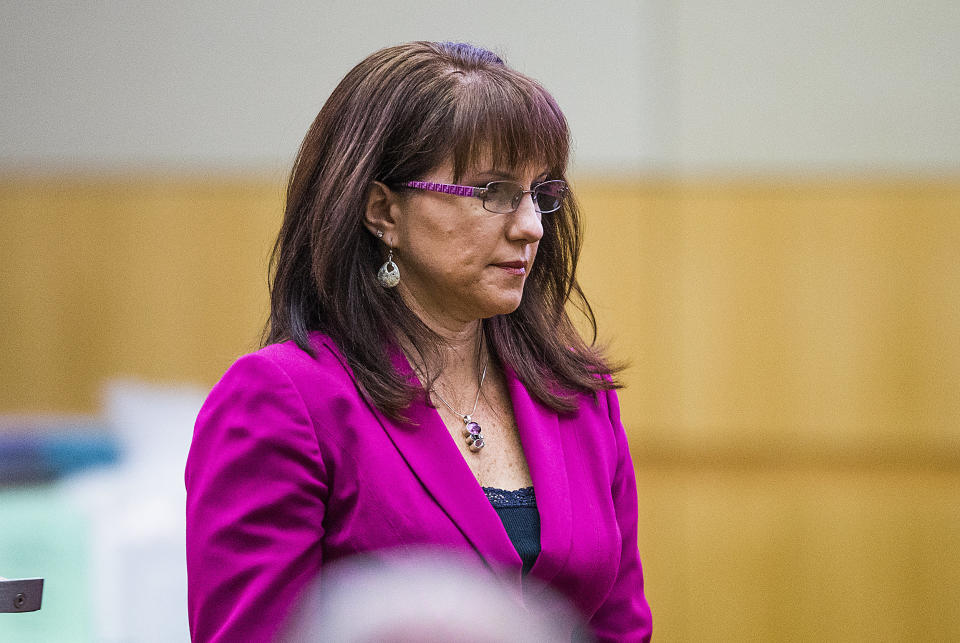 Defense attorney Jennifer Willmott in court during the third day of the penalty retrial on October 23, 2014.