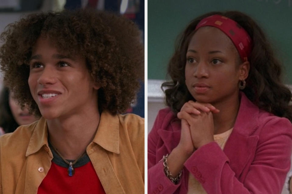 Side-by-side pictures of Corbin Bleu and Monique Coleman from "High School Musical"