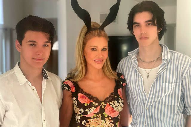 <p>Brandi Glanville/Instagram</p> Brandi Glanville with her sons Jake and Mason