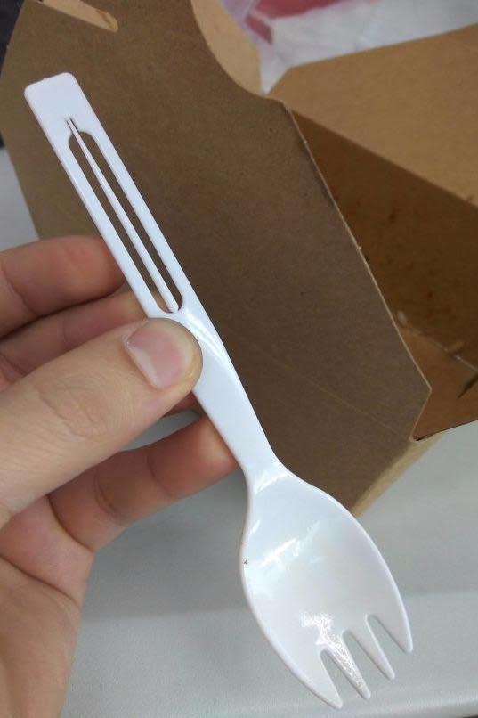 A fork with a toothpick #genius