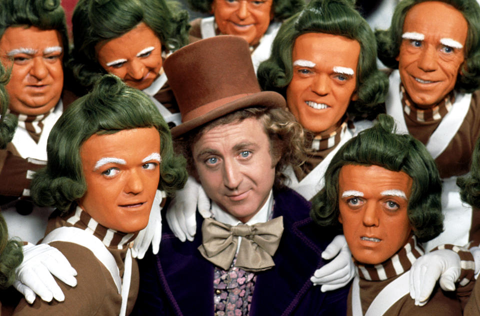 Gene Wilder and the Oompa-Loompas in “Willy Wonka and the Chocolate Factory” (1971) - Credit: Everett Collection