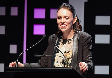 New Zealand's new opposition Labour party leader, Jacinda Ardern, speaks during an event held ahead of the national election at the Te Papa Museum in Wellington, New Zealand August 23, 2017. REUTERS/Ross Setford/Files