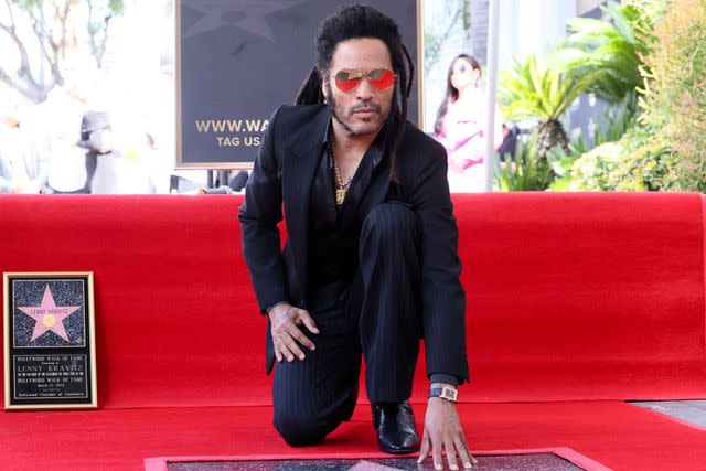 <p>Rodin Eckenroth/Getty</p> Lenny Kravitz in Hollywood on March 12, 2024