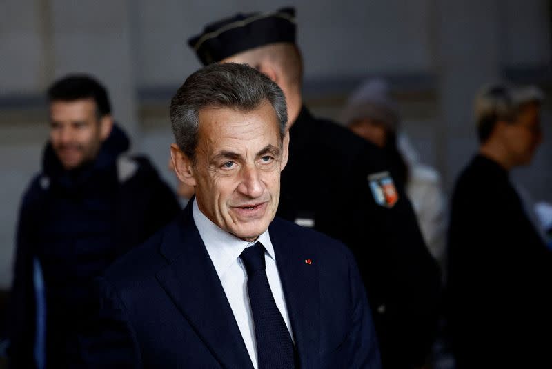 FILE PHOTO: Appeal trial of former French president Sarkozy on corruption charges at Paris court