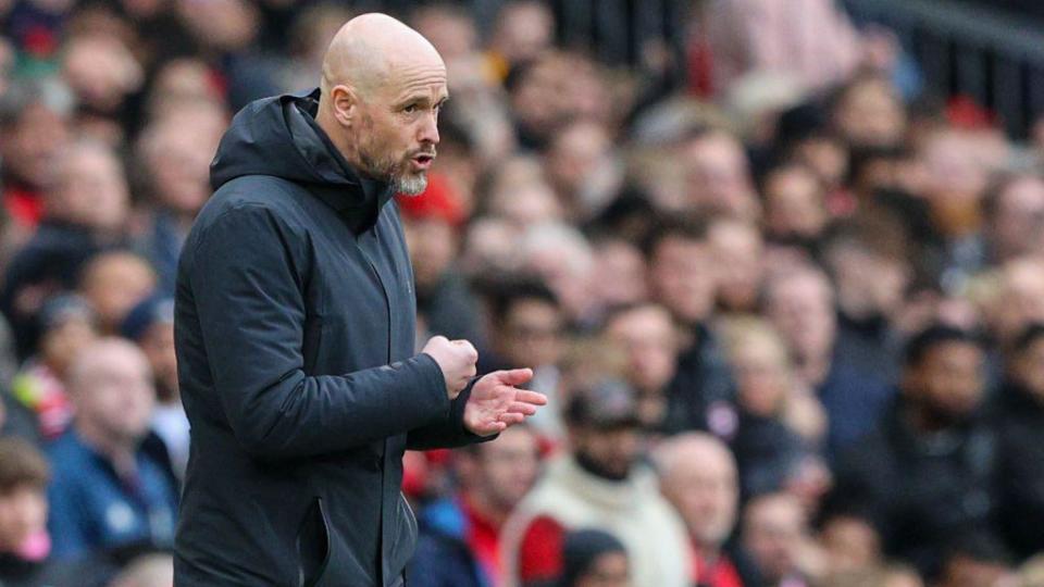 Erik ten Hag looks on