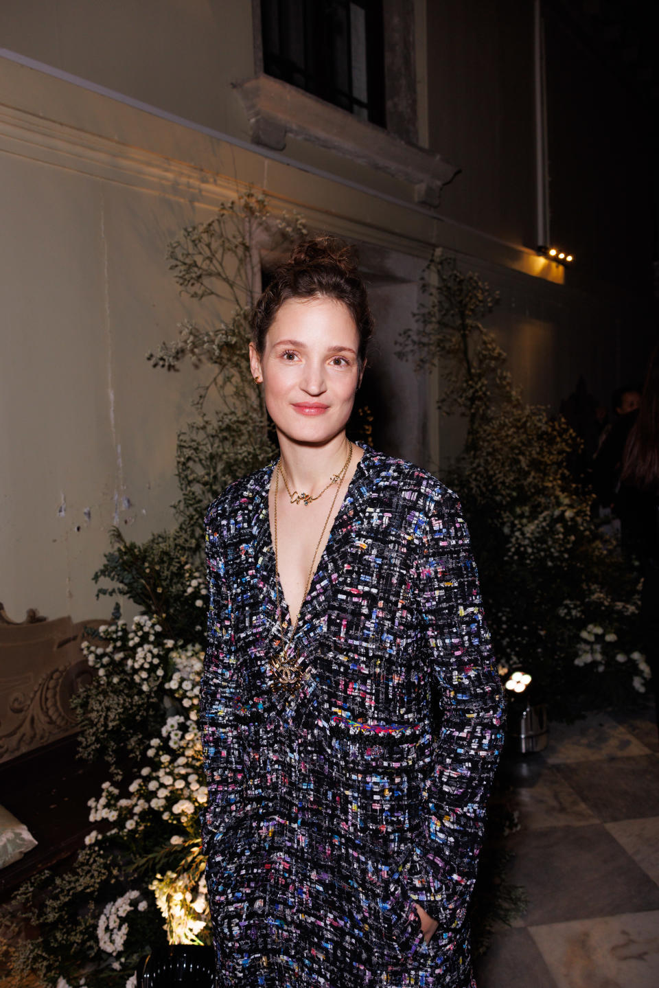Vicky Krieps at the Chanel dinner during the Venice Art Biennale preview.
