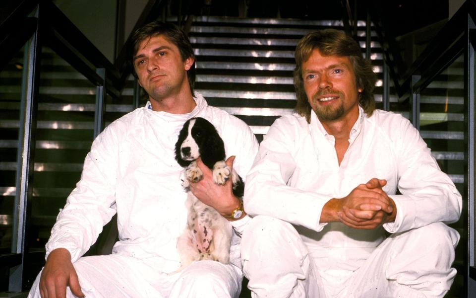 Mike Oldfield and Richard Branson in 1987 - Nils Jorgensen/Shutterstock