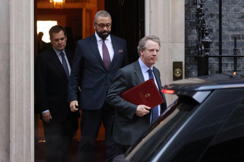 New home secretary James Cleverly leaves cabinet on Tuesday (Getty)