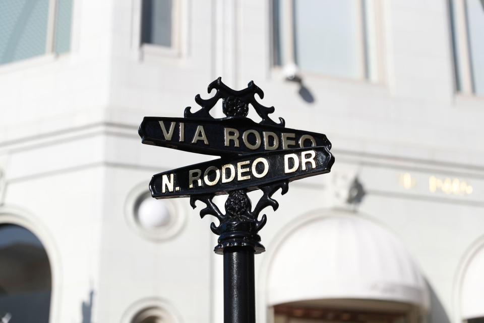 Rodeo Drive street signs in Los Angeles