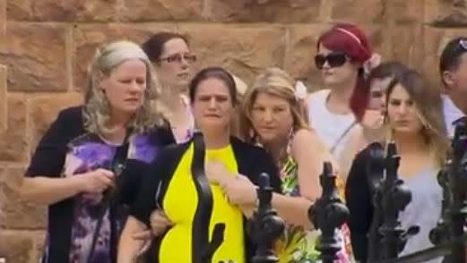 Zoe's mother, close family and friends grieved during an emotional funeral for the Wangaratta schoolgirl. Photo: 7 News