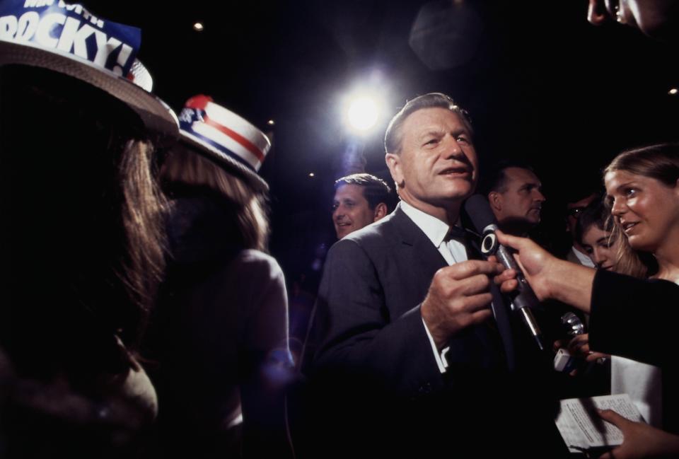 New York Gov. Nelson Rockefeller at the GOP convention in 1964. (Photo: Bettmann via Getty Images)