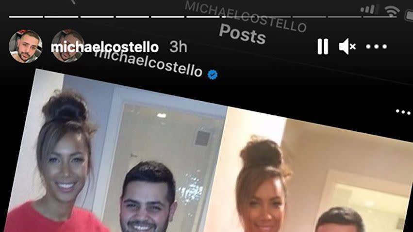 Michael Costello and Leona Lewis IG Story grabs