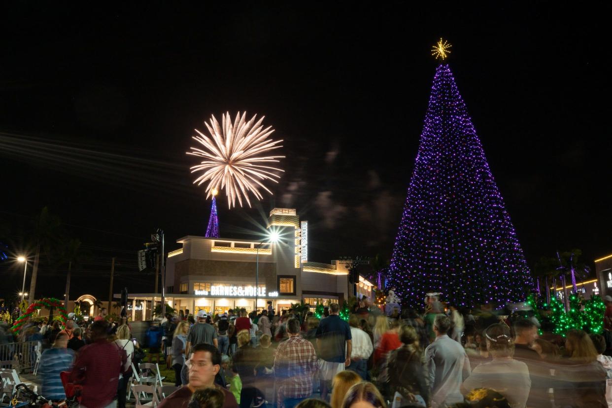 University Town Center's Holidays at UTC includes nightly lights shows and fireworks on Saturdays.