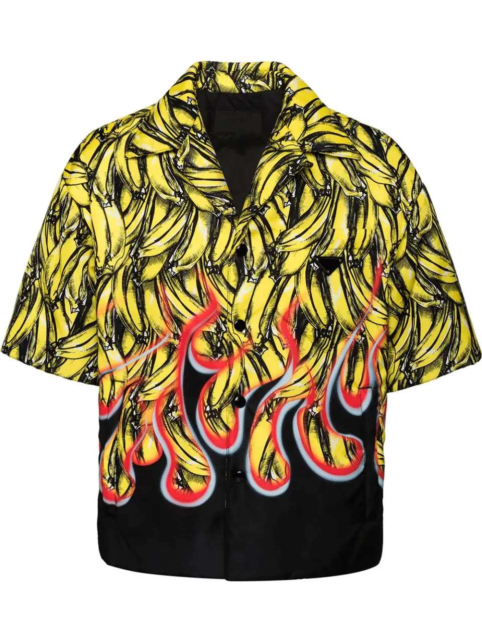 Prada Banana and Flame-print Shirt 