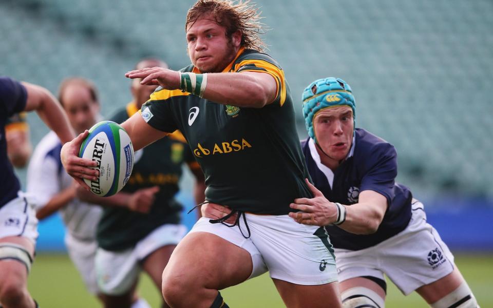 Pierre Schoeman playing for South Africa U20s in 2014 - ironically against Scotland - GETTY IMAGES