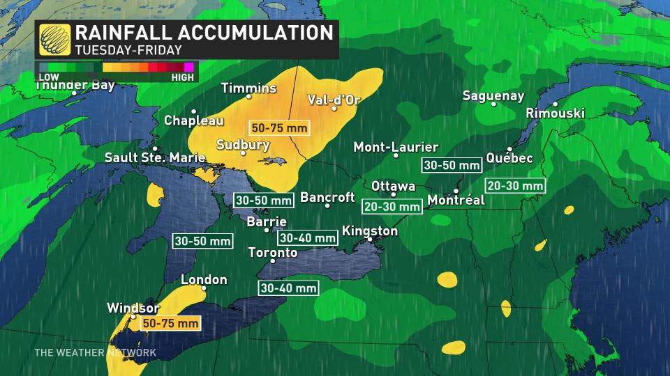 Baron - ON rainfall amounts - April 9