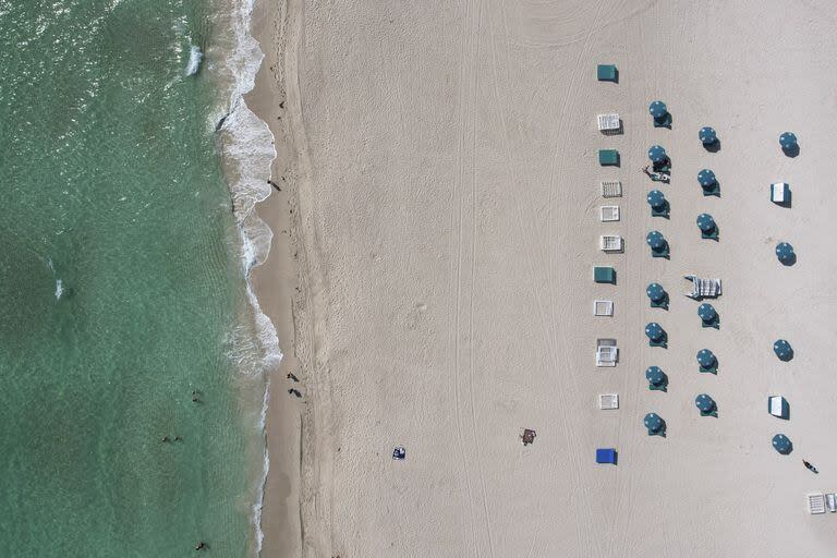 Una playa de South Beach, en Miami Beach, Floridat. (AP/Rebecca Blackwell)