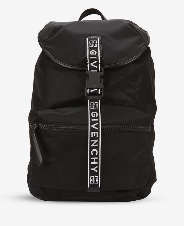 GIVENCHY Brand-embroidered zipped shell backpack