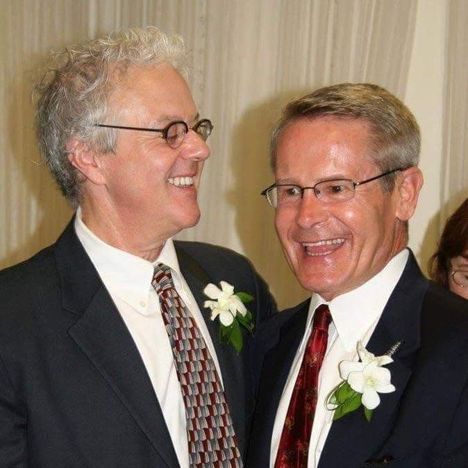 The 2008 Beverly Hills wedding of David Beckwith, left, and Dietrich Nelson