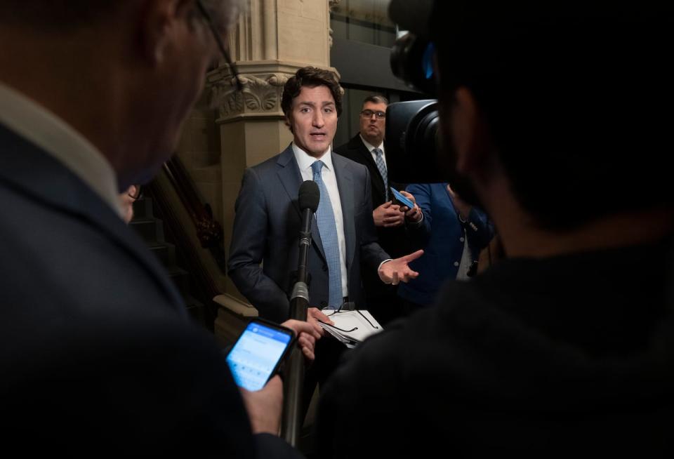 Prime Minister Justin Trudeau said on Tuesday that when considering replacing the military's surveillance planes the government needed to ensure it meant Canadian jobs and military equipment the department needs.