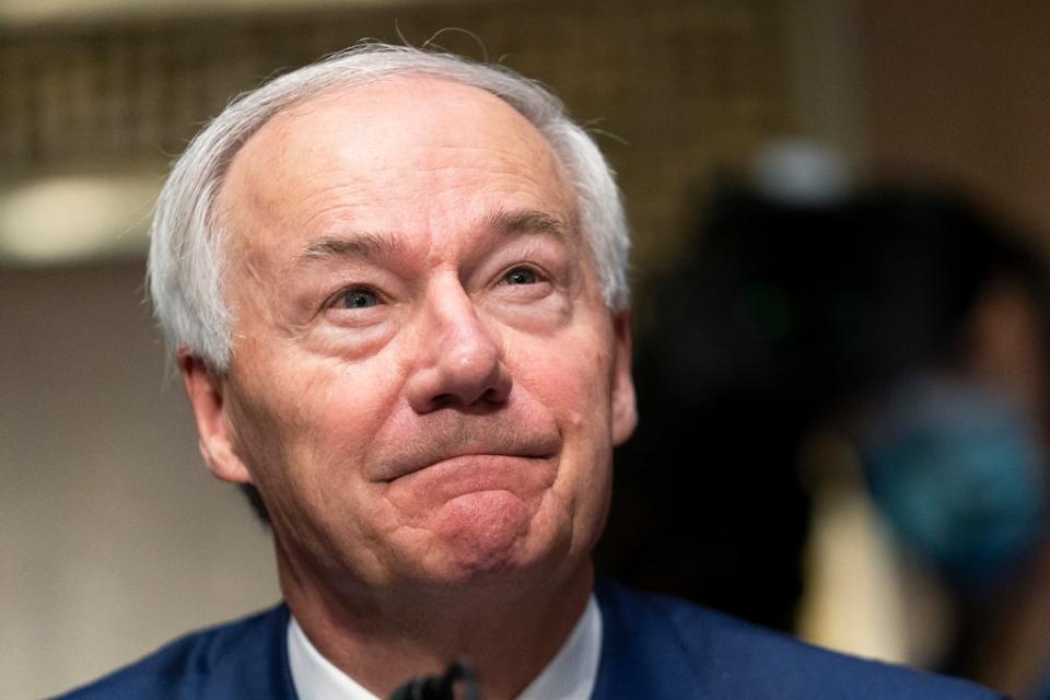 Arkansas Governor Asa Hutchinson indicated he doesn’t agree with the law he signed  (Copyright 2021 The Associated Press. All rights reserved.)