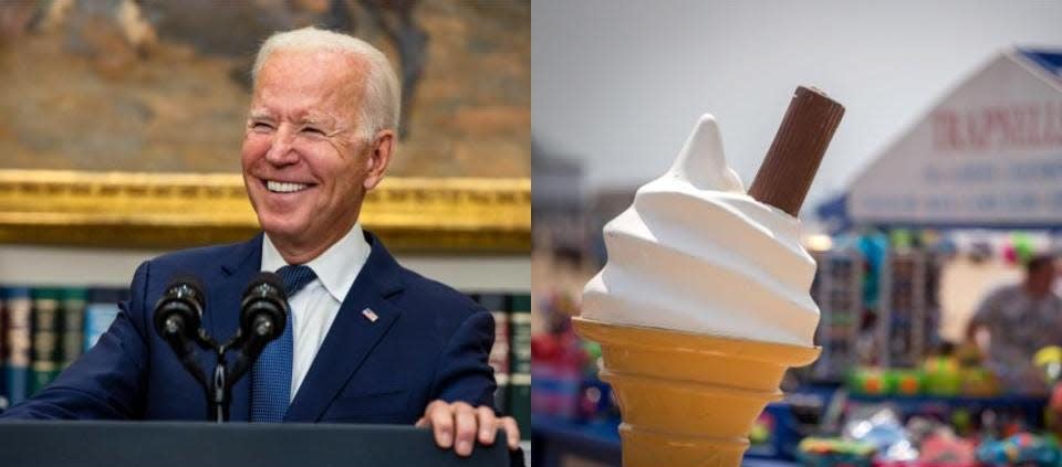 Biden loves ice cream.