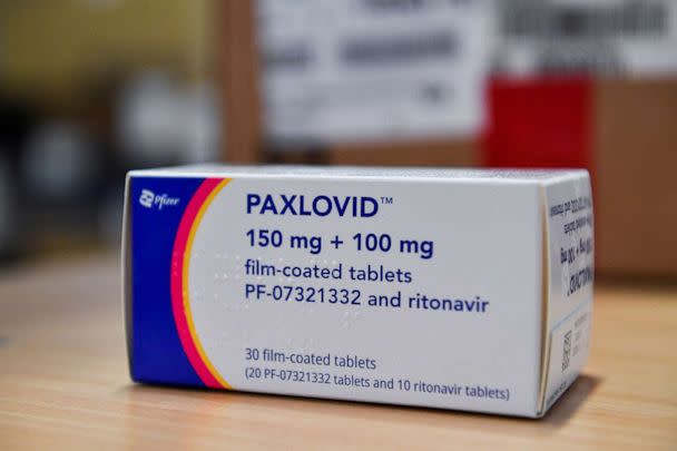 PHOTO: Covid-19 treatment pill Paxlovid is seen in a box, at Misericordia hospital in Grosseto, Italy, Feb. 8, 2022. (Jennifer Lorenzini/Reuters, FILE)