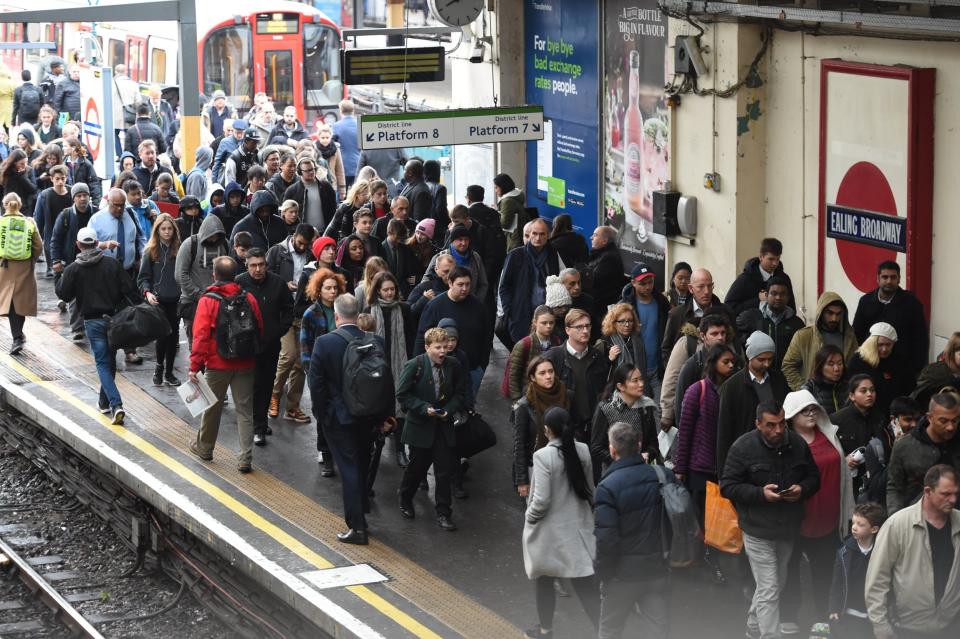 Commuters during a recent Tube strike: Jeremy Selwyn