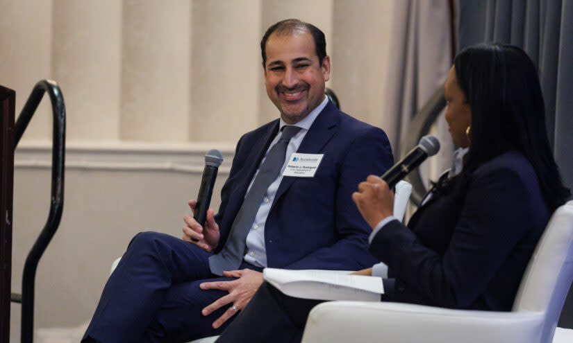 Roberto Rodriquez, the U.S. Department of Education’s assistant secretary for planning, evaluation and policy development, answered questions from Janice Jackson, chair of the board at Accelerate at the organization’s conference high-dosage tutoring. (Accelerate)