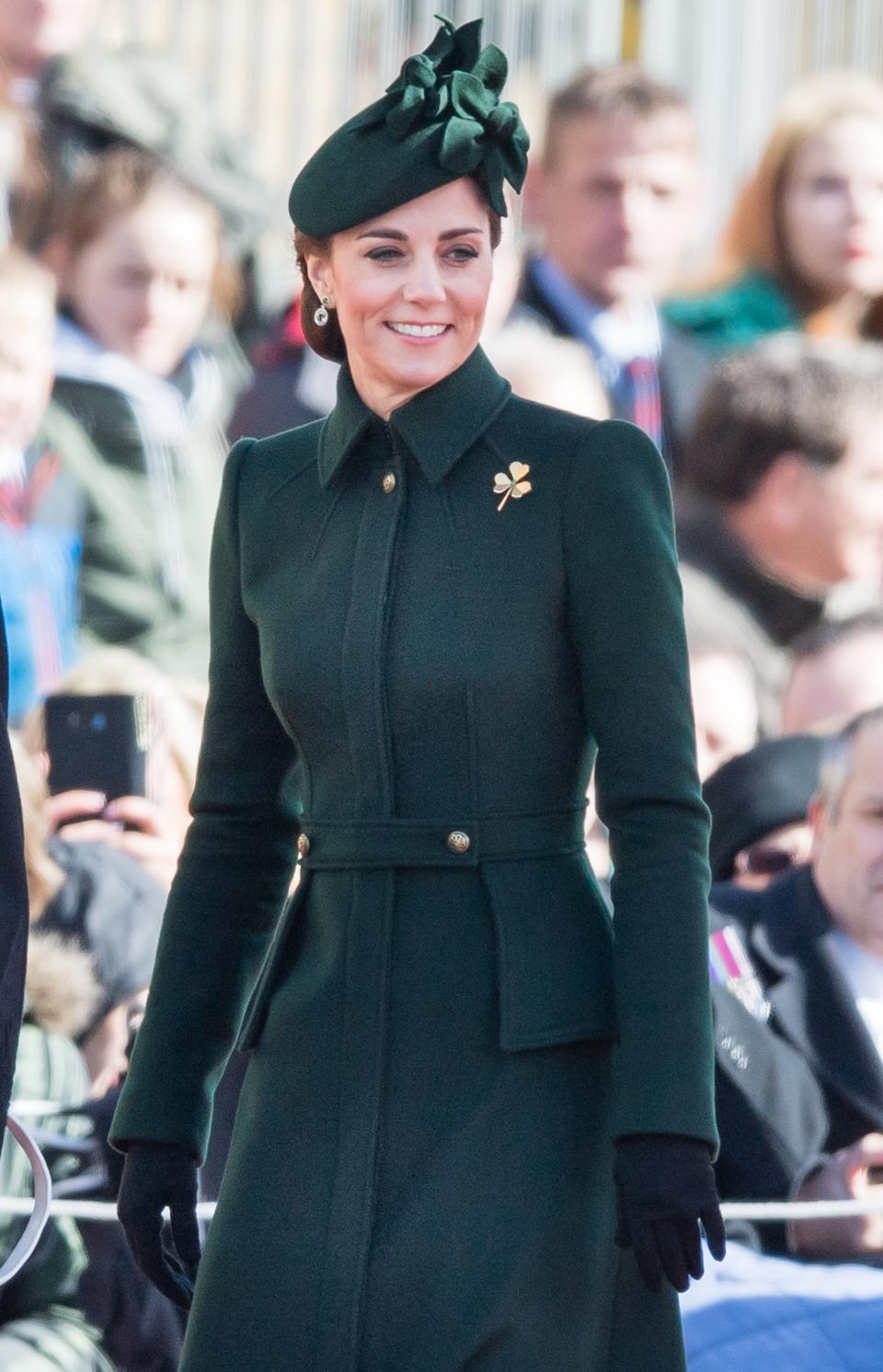 <h1 class="title">The Duke And Duchess Of Cambridge Attend The Irish Guards St Patrick's Day Parade</h1><cite class="credit">Samir Hussein/Samir Hussein/WireImage</cite>