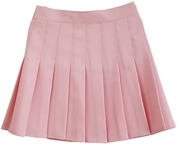 Pink Pleated Skirt