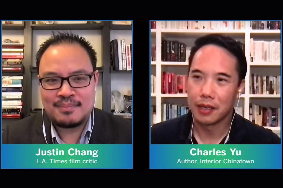 Author and TV writer Charles Yu discussed "Interior Chinatown" with film critic Justin Chang.