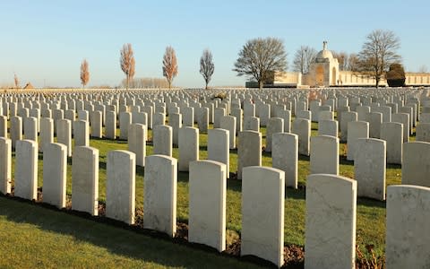 Tyne Cot WW1 cemetery Flanders - Credit: Getty