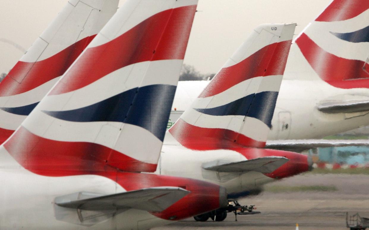 British Airways' aircraft parked at Terminal One of Heathrow Airport - Tim Ockenden/PA