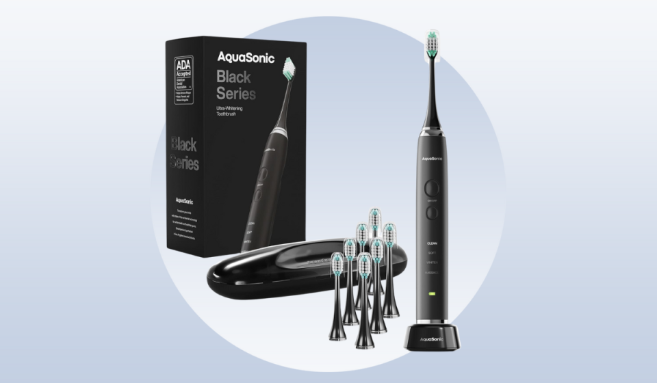 electric toothbrush with case and brush heads