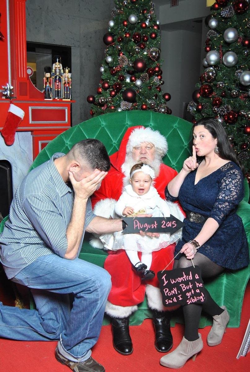 From baby bumps dressed in holiday lights to ugly-sweater parties, get inspired by these genius Christmas pregnancy announcement ideas submitted by happy parents-to-be.