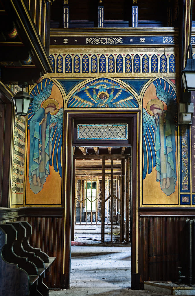 This New York state chapel still has bright artwork, but no more parishioners.  Credit: <a href="https://www.facebook.com/odinsravenphotography" target="_blank">Dan Marbaix</a>